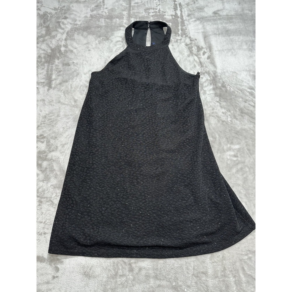 One Clothing Blouse Top Women's Size Medium Black Halter High Neck Sparkles EUC